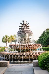 Is there anything more iconic in Charleston than the pineapple fountain? This magnificent structure is a must-see for any visitor. The Pineapple Fountain is a focal point of the Charleston Waterfront Park, which people have been enjoying since it opened in 1990. The fountain is made of bronze and concrete, and it features a pineapple finial that spews water into a basin below. 📸: #travel #traveldestination #aesthetic #Traveltips