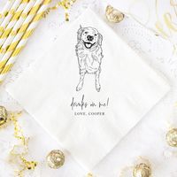 Dog Wedding Napkins Custom Pet Portrait Napkins for Wedding - Etsy