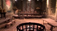 Game of thrones set, castle interior, medieval