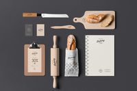 Popatrz na ten projekt w @Behance: „Bakery Branding Mock-up” https://www.behance.net/gallery/64064951/Bakery-Branding-Mock-up