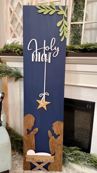 Make your home Christmassy with this unique, 3D-printed Oh Holy Night plank! This classic interpretation of the nativity will be a beautiful addition to your holiday decor. Small 8x24"Medium 10x36"Large 12x48" Add a frame for $20