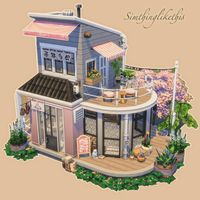 #sims4 #sims4houses #sims4housebuild #simsbuild #cafe #sims #flowers #coffee