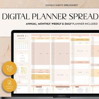 Organize your life with free Google Sheets digital planner templates!  Download now and enjoy customizable daily, weekly, and monthly views. Perfect for students, professionals, and anyone needing a digital planner. #GoogleSheets #DigitalPlanner #PlannerTemplates #FreePlanner #Organization #Productivity #TimeManagement #Templates #Spreadsheet