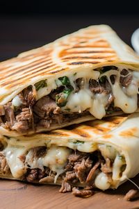 A delicious and easy-to-make grilled wrap filled with all the flavors of a Philly Cheesesteak sandwich.