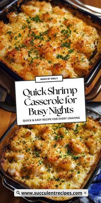 A simple, flavorful shrimp casserole recipe that’s quick to prepare and full of creamy goodness your whole family will love.