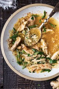 Feel Better Chicken Soup with Lemon and Ginger | Feasting at Home