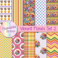 Free digital papers in a Vibrant Florals theme. Match them with the other digital papers, design elements and more in the Vibrant Florals set on Chantahlia Design. Instant download. Use them in your digital scrapbooking, digital planning, card making and other digital crafts or print them off for paper crafts