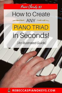 Learn Piano | How to Build ANY Piano Triad in Seconds! | In this illustrated guide, you'll learn how to build major triads, minor triads, diminished triads, and augmented triads... starting on ANY key on the piano! #pianotips #pianotricks #pianochords #pianotriads #majortriad #majorchord #minortriad #minorchord #diminishedtriad #augmentedtriad