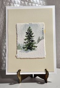 Original Miniature Watercolor Painting Winter Tree by celestesneed, $23.00