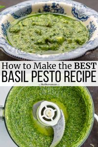 This basil pesto recipe comes together in 10 minutes. Use this easy homemade pesto on pasta, sandwiches, fish and chicken.