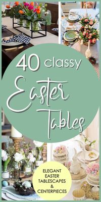 If you need Easter decor and centrerpieces for your Easter table, take a look here! You'll see classy and inviting Easter table settings and place settings, centerpieces and full tablescapes! These Easter table decorations are stylish but so welcoming for your guests! You'll Easter dinner decor in rustic, modern farmhouse, minimalist styles and more!