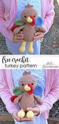 Free Crochet Turkey Pattern - Grace and Yarn