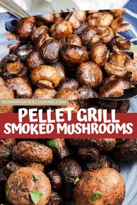 Use your pellet grill to make these Easy Smoked Mushrooms, perfect as a side item to serve for a cookout or with smoked meats!