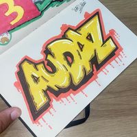 Desenho Graffiti em homemagem ao álbum de rap do artista filipe ret