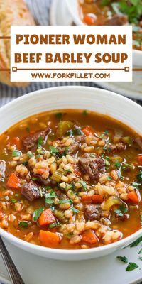 Want a tasty bowl of soup? Try Pioneer Woman Beef Barley Soup Recipe! It's a warm dish made with simple ingredients.