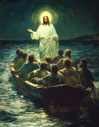 Mark 6:47-51
Now when evening came, the boat was in the middle of the sea; and He was alone on the land. Then He saw them straining at rowing, for the wind was against them. Now about the fourth watch of the night He came to them, walking on the sea, and would have passed them by. And when they saw Him walking on the sea, they supposed it was a ghost, and cried out; for they all saw Him and were troubled. But immediately He talked with them and said to them, 'Be of good cheer! It is I; do not be afraid.' Then He went up into the boat to them, and the wind ceased. And they were greatly amazed in themselves beyond measure, and marveled. 
#christian #jesus