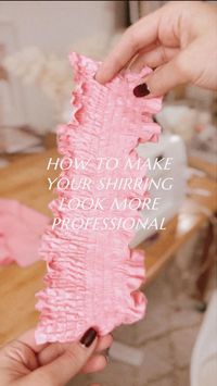 HOW TO MAKE YOUR SHIRRING LOOK MORE PROFESSIONAL 🙌🏼 Linen gifted by @wearethefabricstore #shirring #sewinghowto #sewingtutorial #sewingtips