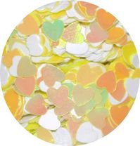 Glitter Lambs "An Elf Put A Lemon In My Christmas Stocking" | Christmas Chunky Body Glitter Yellow and White Hearts