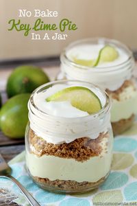 No Bake Key Lime Pie In A Jar {12 Bloggers} - A Million Moments