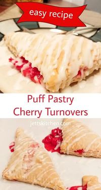 Easy Puff Pastry Cherry Turnover Recipe - Jett's Kitchen