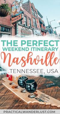 The perfect weekend itinerary to Nashville, Tennessee. Where to eat and drink, what to do, street art, attractions, the Grand Ole Opry, and more. Visit one of the coolest destinations in the USA and eat your way through Music City! #travel #Nashville