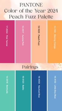 PANTONE Color of the Year Peach Fuzz Palette | Pairings