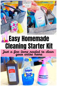 Do you want to start making cleaning products at home, but don't know where to start? We break down the few items you actually need to make your own DIY cleaners and clean your entire house! Anyone can start! It will save you time, money, and convenience