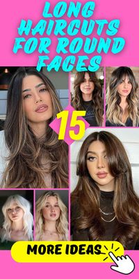 Unlock your style potential with round face haircuts for long hair. Whether you have straight, wavy, or curly locks, layers and bangs can enhance your features. Try a layered hairstyle with bangs for a soft and feminine look. Embrace the versatility of long hair and experiment with different lengths and textures. Rock a haircut that celebrates your round face shape and showcases your unique beauty.