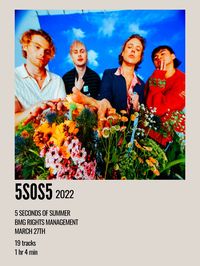 minimal aesthetic polaroid album poster for 5sos5 by 5 seconds of summer