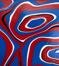 Shop more paintings like this: https://www.etsy.com/shop/SarahHittArt Red white and blue abstract acrylic pour original painting original modern art. This painting is protected with a gloss varnish top coat.