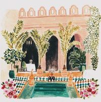 Moroccan water color illustration