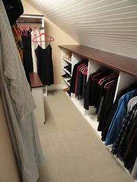 Attic Closet Design, Pictures, Remodel, Decor and Ideas - for schoolroom attic if 3rd girl.