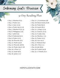 Dive into this Bible reading plan filled with scriptures about God's abundant provision. Free printable included! Start now! #BibleReadingPlan