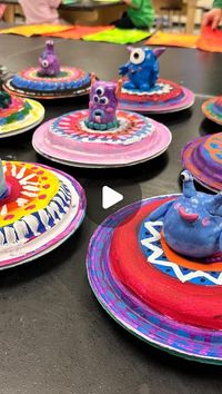 Keisha L. Casiano on Instagram: "I mean, just these little creatures sitting on these decorative plates alone has me like😍😍 still can’t get over how colorful and personalized each alien are👽🛸  #arteducation #artteacher #elementaryartteacher  #education  #teachersofinstagram #weareteacher"