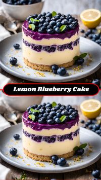 Lemon Blueberry Shortbread Mousse Cake—bright, creamy, and irresistibly elegant! 🍋🫐 With layers of buttery shortbread, tangy lemon mousse, and sweet blueberries, this dessert is a perfect balance of flavors. Save this recipe for a stunning treat! ✨🍰 #LemonBlueberryDessert #MousseCake