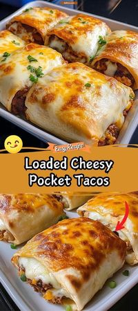 Spice up your taco night with Loaded Cheesy Pocket Tacos, stuffed with your choice of meat, loads of cheese, and fresh toppings, all enclosed in a crispy taco shell. They’re fun to eat and even more fun to make! #TacoNight #CheesyTacos #FamilyFavorite