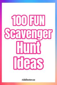 Scavenger Hunt Clues, Riddles & Answers for Adults. Perfect for family fun, these creative riddles promise an exiting adventure.