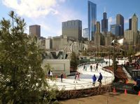 Go ice skating on the ribbon at Maggie Daley Park!