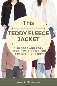 If you want to get in on the warm and fuzzy teddy fleece trend that’s everywhere right now! #fashion #style