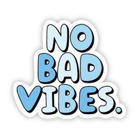 This No Bad Vibes Sticker Is The Perfect Reminder To Live Your Life Happily And Stress Free! This Sticker Is A Part Of The Blue Aesthetic Sticker Collection. Details: | 3 X 2.67 Inches | Printed And Shipped With Care From The U.S.A. | High Quality And Durable Vinyl, Indoor And Outdoor Use | Waterproof And Weatherproof We Are Partnered With Activeminds. org To Help Spread Mental Health Awareness. These waterproof, vinyl stickers are perfect for the following uses: water bottles, laptops, journals