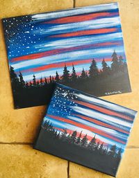 How To Paint American Flag Sky - Step By Step Painting