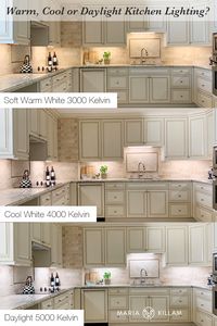 I am always fielding questions about how lighting affects your room. And, I continue to be amazed at what can be done with new LED technologies in lighting. Whether you prefer warm, cool or daylight lighting in your kitchen, here’s a new option that I had to share with you. via @mariakillam