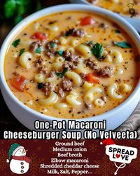 One-Pot Macaroni Cheeseburger Soup (No Velveeta) – Nine Recipes