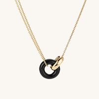 Linked Gemstone Necklace Black Onyx | Mejuri