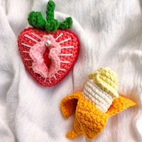 Sexy Fruits CROCHET PATTERN / Amigurumi Penis and Vulva Keychain PDF English Pattern / Strawberry and Banana Crochet Pattern for Adults - Etsy Australia