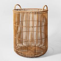 Round Rattan Tall Decorative Baskets Natural - Threshold™ : Target