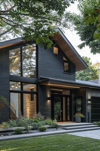 90+ Elegant Black Home Exterior Ideas