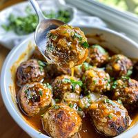 Slow Cooker French Onion Meatballs - Recipe Whisper