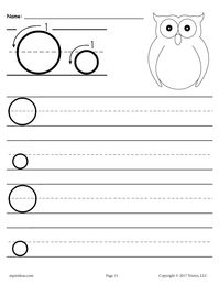 This printable letter O worksheet includes four lines for practicing handwriting the letter O - two lines of uppercase O's and two lines of lowercase o's. There is also a section at the top that includes a picture of an owl your kiddos can color. Letter O worksheets like this one are perfect for kindergartners and first graders to practice letter formation and handwriting skills. They work great in the classroom or at home! To get the most use out of these handwriting worksheets, you might consi