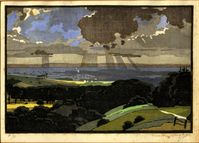 The Vale of Pewsey- Edward Loxton Knight, woodcut